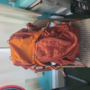 Hard frame backpack.